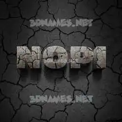 nopi in Cracked Stone style - 3D name wallpaper