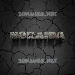 noraida in Cracked Stone style - 3D name wallpaper