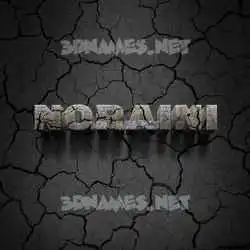 noraini in Cracked Stone style - 3D name wallpaper