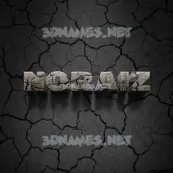 noraiz in Cracked Stone style - 3D name wallpaper