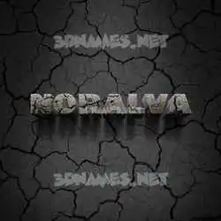noralva in Cracked Stone style - 3D name wallpaper