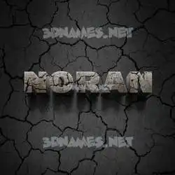 noran in Cracked Stone style - 3D name wallpaper