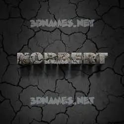 norbert in Cracked Stone style - 3D name wallpaper