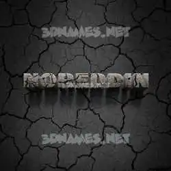 noreddin in Cracked Stone style - 3D name wallpaper