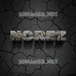 norez in Cracked Stone style - 3D name wallpaper