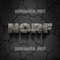 norf in Cracked Stone style - 3D name wallpaper
