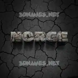 norge in Cracked Stone style - 3D name wallpaper