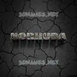 norhuda in Cracked Stone style - 3D name wallpaper