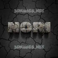 nori in Cracked Stone style - 3D name wallpaper