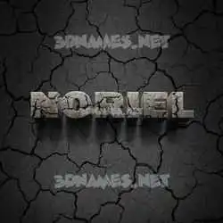 noriel in Cracked Stone style - 3D name wallpaper