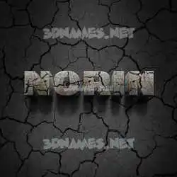norin in Cracked Stone style - 3D name wallpaper