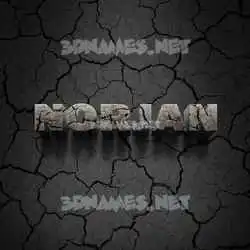 norjan in Cracked Stone style - 3D name wallpaper