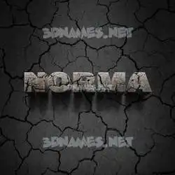 norma in Cracked Stone style - 3D name wallpaper