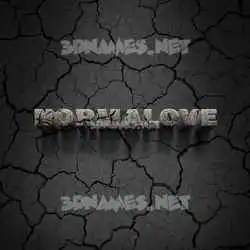 normalove in Cracked Stone style - 3D name wallpaper