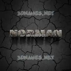 norman in Cracked Stone style - 3D name wallpaper