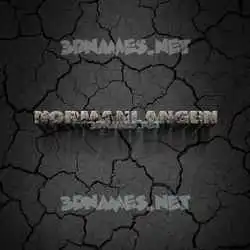 normanlangen in Cracked Stone style - 3D name wallpaper
