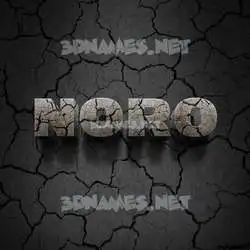noro in Cracked Stone style - 3D name wallpaper