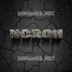 noroh in Cracked Stone style - 3D name wallpaper