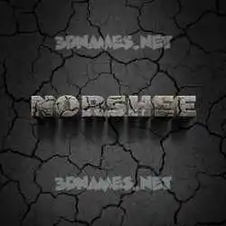 norshee in Cracked Stone style - 3D name wallpaper