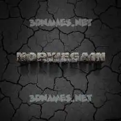 norwegain in Cracked Stone style - 3D name wallpaper