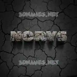 norys in Cracked Stone style - 3D name wallpaper
