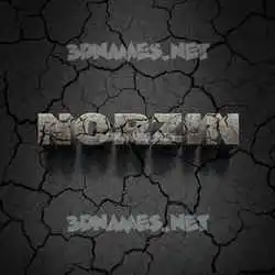 norzin in Cracked Stone style - 3D name wallpaper