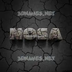 nosa in Cracked Stone style - 3D name wallpaper
