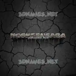 nosheensaba in Cracked Stone style - 3D name wallpaper