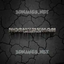 nosherkhan in Cracked Stone style - 3D name wallpaper