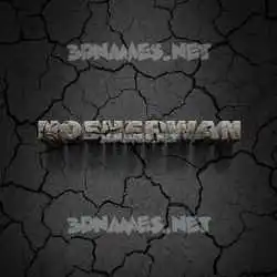 nosherwan in Cracked Stone style - 3D name wallpaper