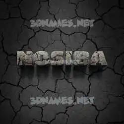 nosiba in Cracked Stone style - 3D name wallpaper