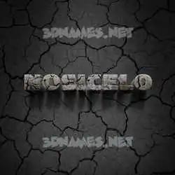 nosicelo in Cracked Stone style - 3D name wallpaper