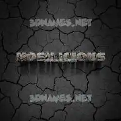 nosilicious in Cracked Stone style - 3D name wallpaper