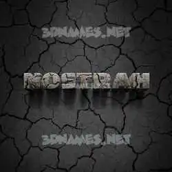 nostrah in Cracked Stone style - 3D name wallpaper