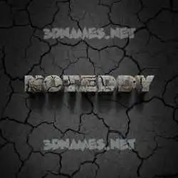 noteddy in Cracked Stone style - 3D name wallpaper