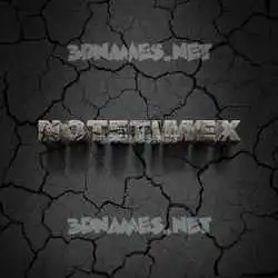 notetimex in Cracked Stone style - 3D name wallpaper