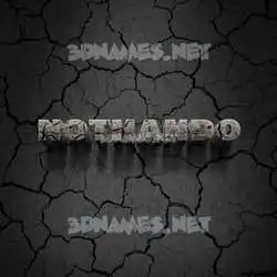 nothando in Cracked Stone style - 3D name wallpaper