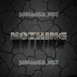 nothing in Cracked Stone style - 3D name wallpaper