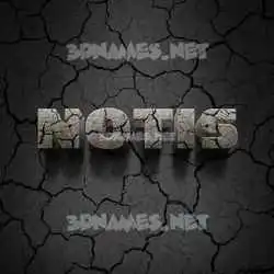 notis in Cracked Stone style - 3D name wallpaper