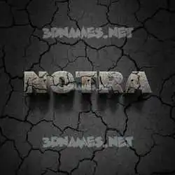 notra in Cracked Stone style - 3D name wallpaper