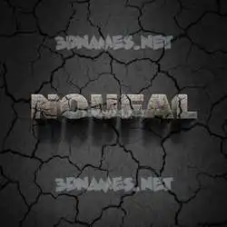 noufal in Cracked Stone style - 3D name wallpaper