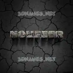 noufeer in Cracked Stone style - 3D name wallpaper