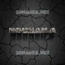 nouhaila in Cracked Stone style - 3D name wallpaper