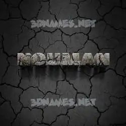 nouman in Cracked Stone style - 3D name wallpaper