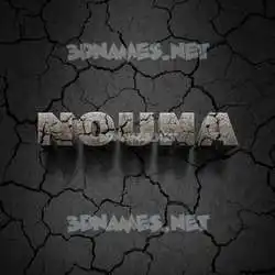 nouna in Cracked Stone style - 3D name wallpaper