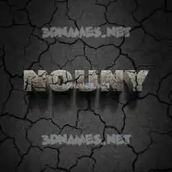 nouny in Cracked Stone style - 3D name wallpaper