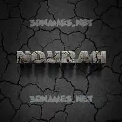 nourah in Cracked Stone style - 3D name wallpaper