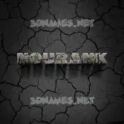 nourank in Cracked Stone style - 3D name wallpaper