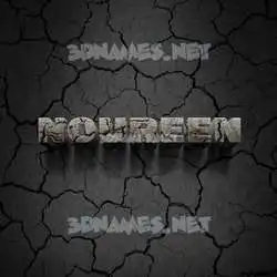 noureen in Cracked Stone style - 3D name wallpaper
