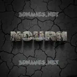 nourh in Cracked Stone style - 3D name wallpaper